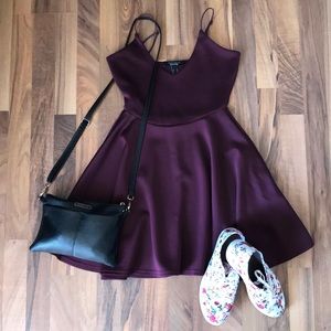 Burgundy Streetwear Society Dress